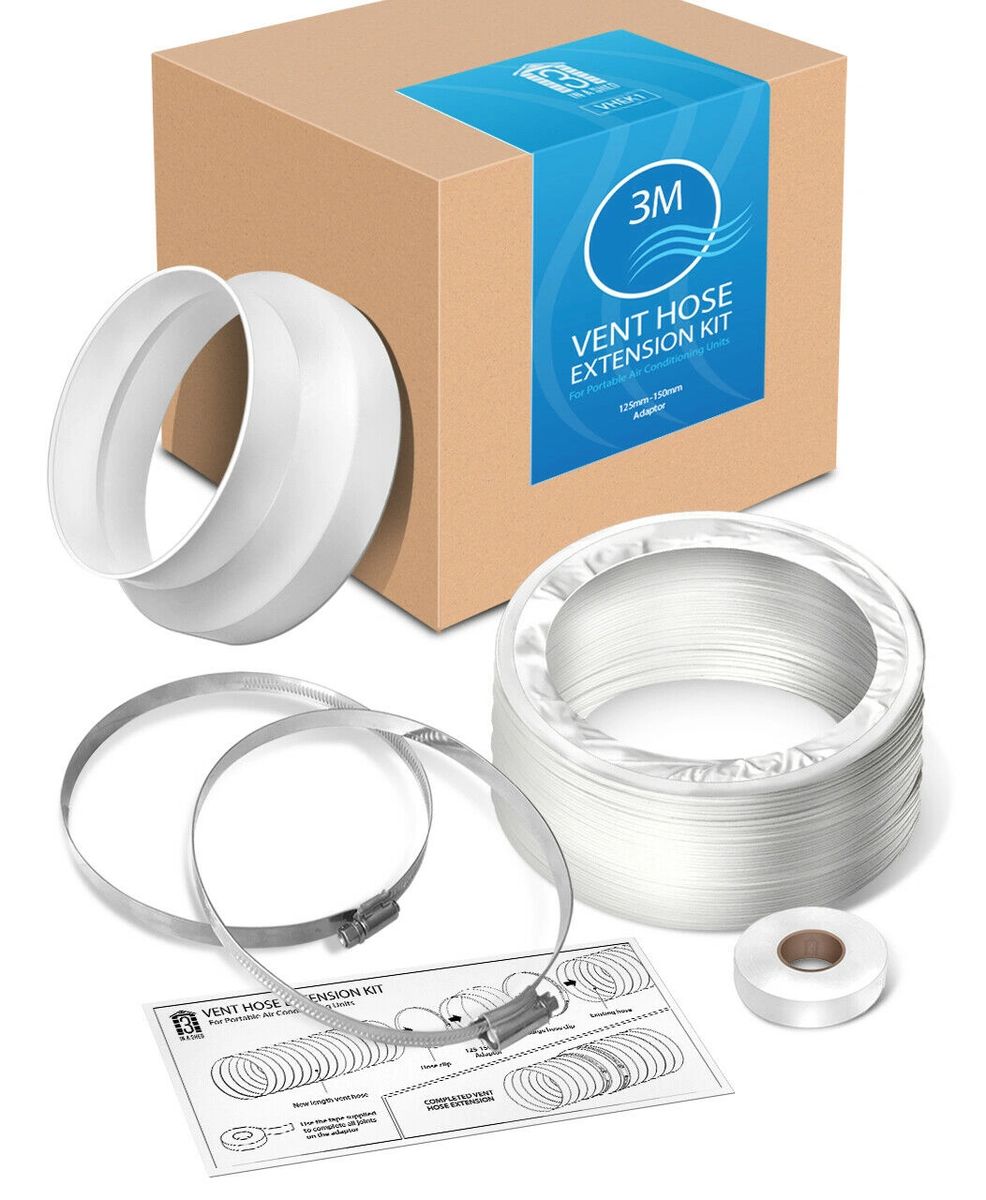 Duct Hose 3m With 2 Clamps 4 Layers PVC And Aluminum
